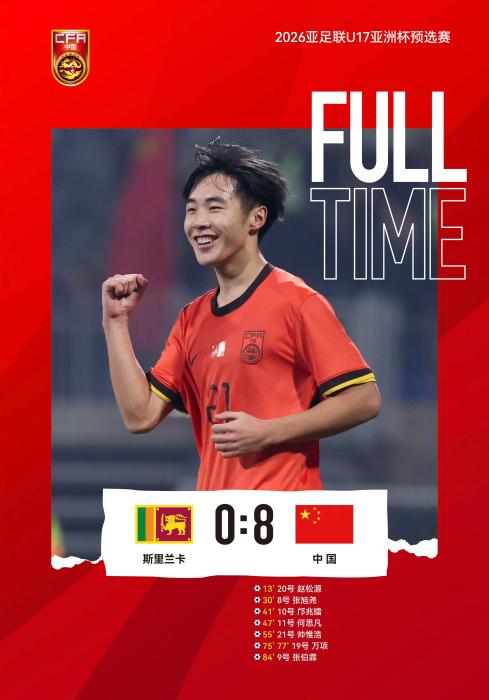 中国U16男足五战全胜零封晋级U17亚洲杯决赛阶段