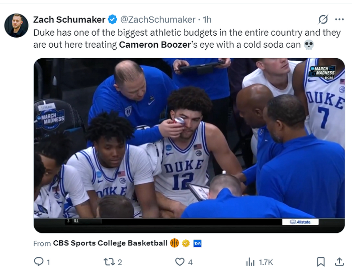 杜克大学惨遭绝杀 卡梅隆带伤鏖战泪洒赛场