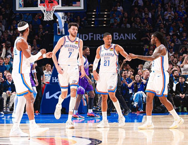 雷霆大胜爵士锁定西部第一，湖人火箭紧追排名